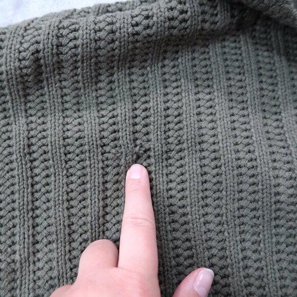 Express Sweater Womens Turtleneck Chunky Knit Oversized Baggy Olive Green L - Picture 11 of 16